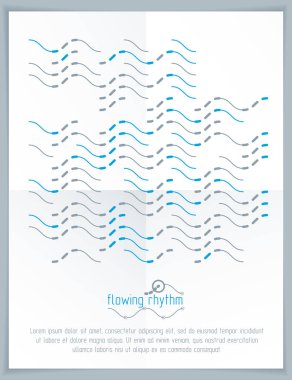 Soyut dalgalı çizgiler çizim