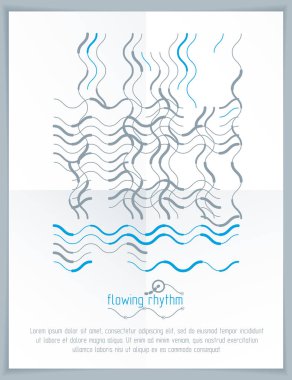 Soyut dalgalı çizgiler çizim