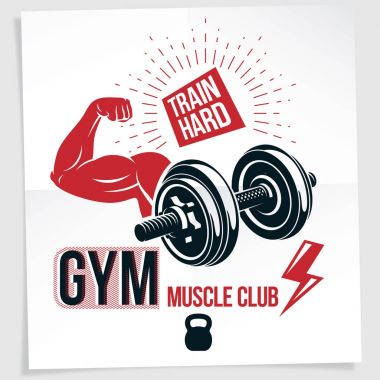 Spor salonu reklam afişi