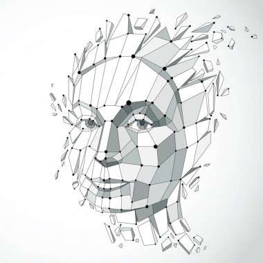 3d dikey çizgiler mesh ile oluşturulan