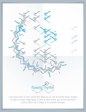 Dalgalı çizgiler soyutlama
