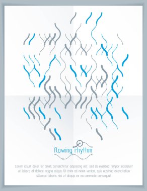 soyut dalgalı çizgi deseni