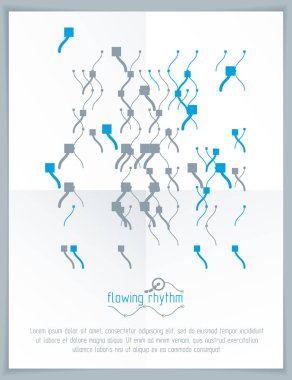 Soyut çizgilerle yapılan teknolojik duvar kağıdı