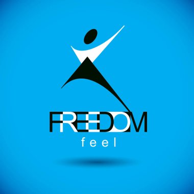 heyecanlı soyut adam resmi