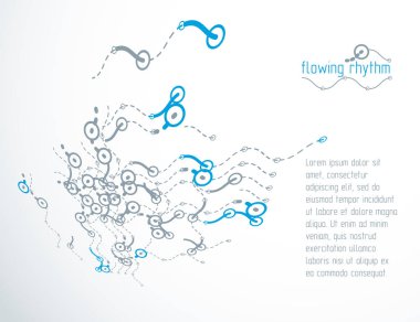 soyut dalgalı çizgi deseni