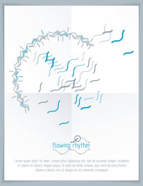 Soyut çizgilerle yapılan teknolojik duvar kağıdı 