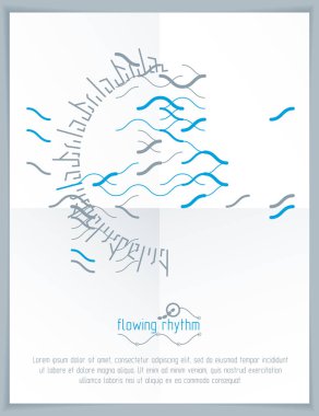 soyut dalgalı çizgi deseni