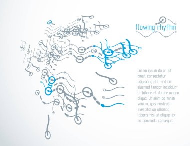 soyut dalgalı çizgi deseni