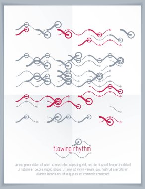 Akan ritim, soyut dalga satırları