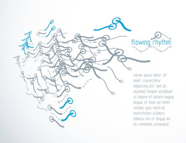 soyut dalgalı çizgi deseni