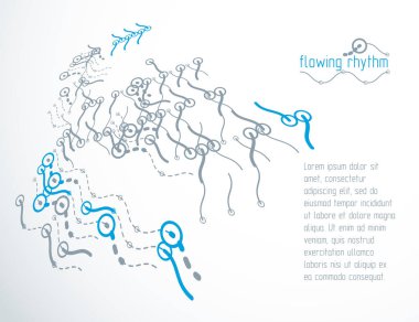 soyut dalgalı çizgi deseni