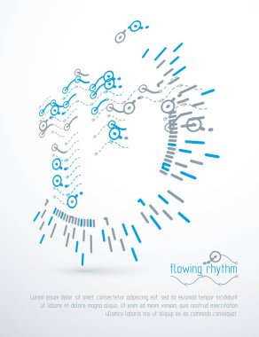 Fütüristik, soyut dalgalı desen çizgileri