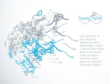 soyut dalgalı çizgi deseni