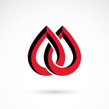 İki kan damlası iç içe