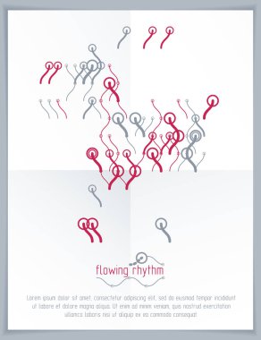 Soyut dalgalı çizgiler çizim