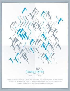 Akan ritim, soyut dalga satırları