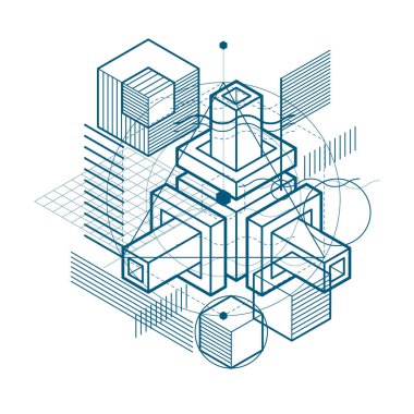 Soyut izometrik kompozisyon