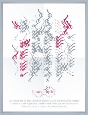 Soyut dalgalı çizgiler çizim