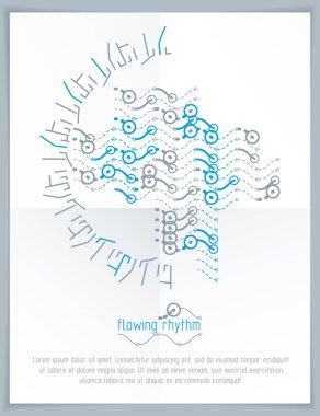 soyut dalgalı çizgi deseni