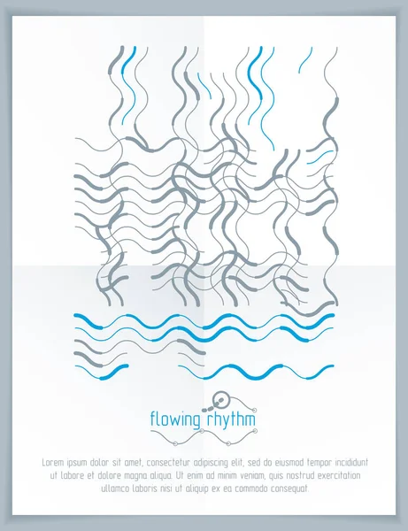 Soyut dalgalı çizgiler çizim