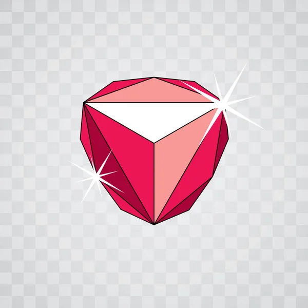 Icono de diamante brillante — Vector de stock