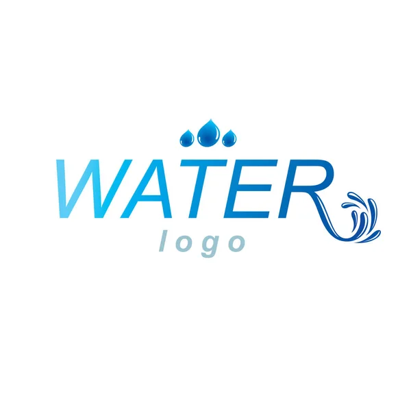 Blue water logo — Stock Vector