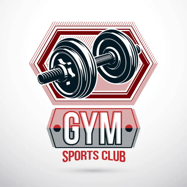 Emblème du club de fitness — Image vectorielle