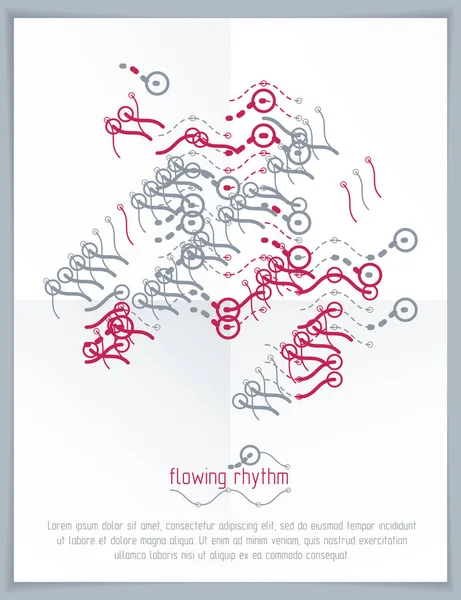 Soyut dalgalı çizgiler çizim