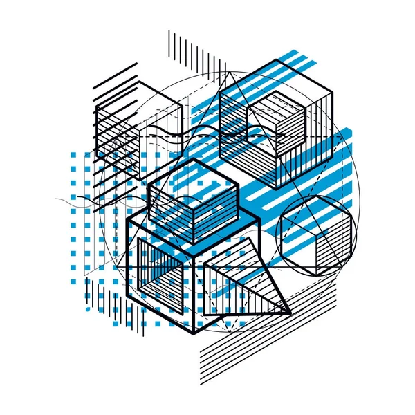 İzometrik soyutlama hatları ve elemanları