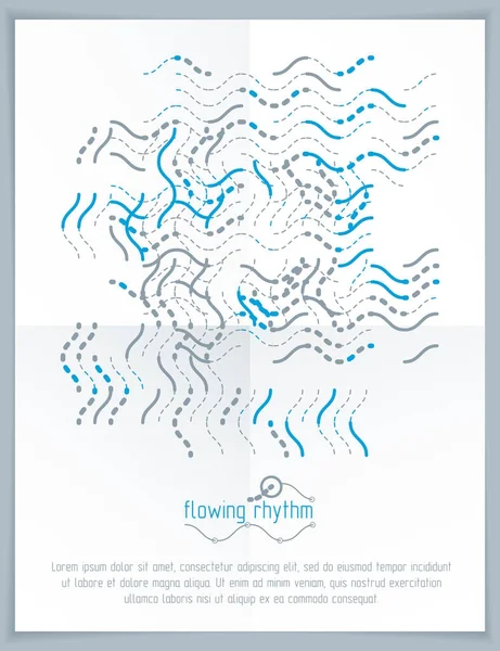 Soyut dalgalı çizgiler çizim