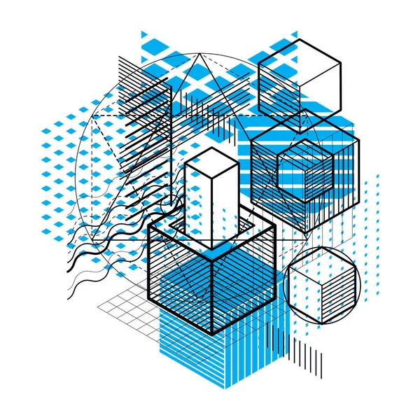 İzometrik soyutlama hatları ve elemanları