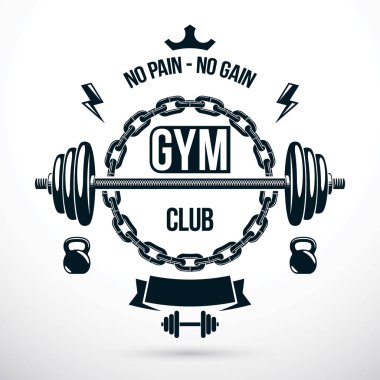 Fitness Egzersiz kavramsal amblemi