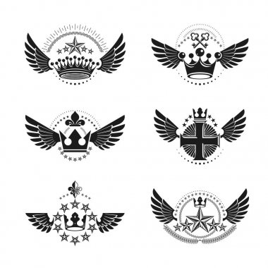 Kraliyet kron ve eski yıldız amblem