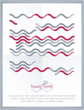 soyut dalgalı çizgi deseni