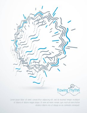 Dalgalı çizgiler desen yuvarlak biçim