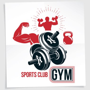 Spor salonu reklam afişi