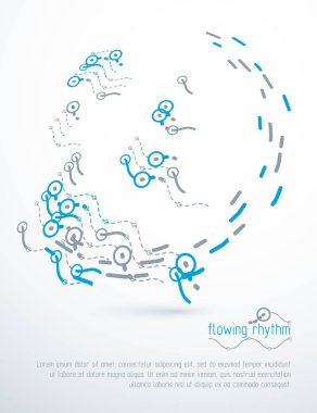 Fütüristik, soyut dalgalı desen çizgileri