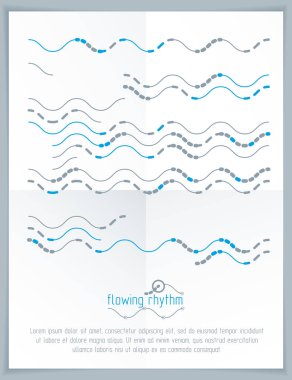 Soyut dalgalı çizgiler çizim