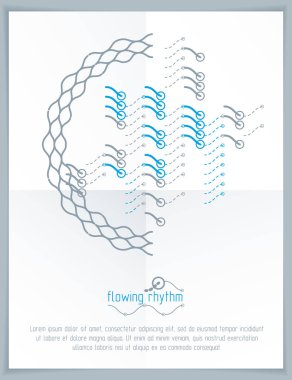 Dalgalı çizgiler soyutlama