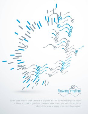 Fütüristik, soyut dalgalı desen çizgileri
