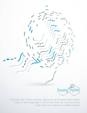 Soyut çizgilerle yapılan teknolojik duvar kağıdı