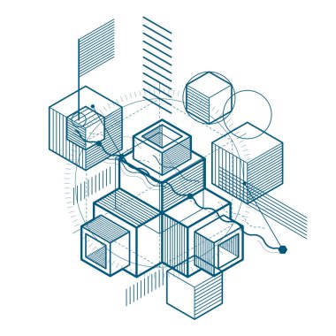 Küpleri, Altıgenler, kareler ile yapılan şablonu