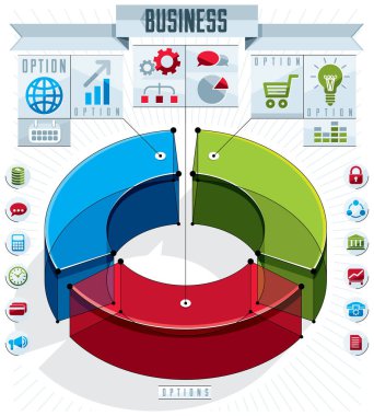 İş infographics kompozisyon