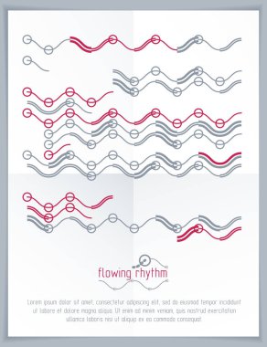 soyut dalgalı çizgi deseni