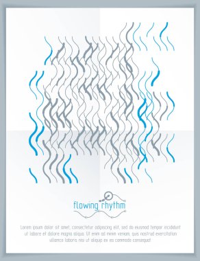 Fütüristik dalgalı çizgi deseni