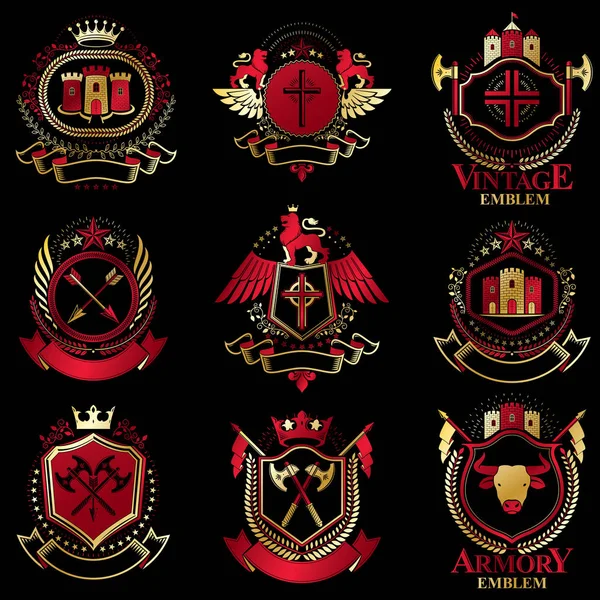 Classy heraldic Coat of Arms — Stock Vector