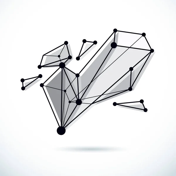 3D polygonal shape — Stock Vector