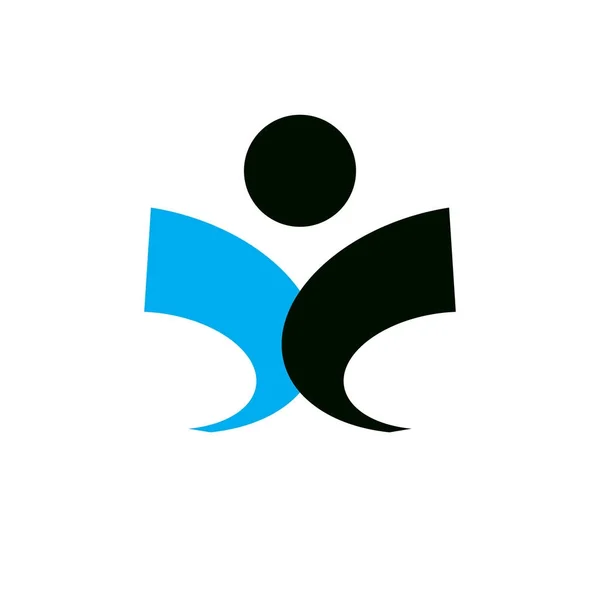 Abstrakte menschliche Figur Logo — Stockvektor