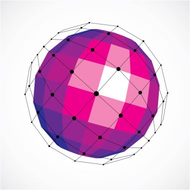 Boyutlu wireframe düşük Poli nesne