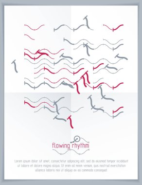 soyut dalgalı çizgi deseni